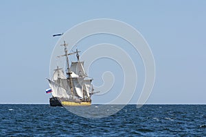 Frigate Shtandart sailing