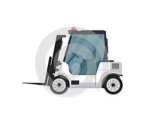 Fright forklift isolated vector icon