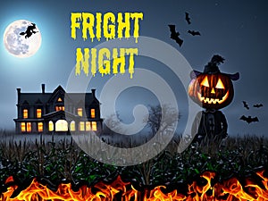Fright Night - A Spooky Halloween Haunted House & Scarecrow