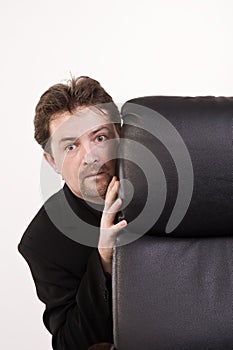 Frightened businessman