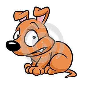 Frightened little Dogs cartoon illustration