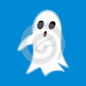 Frightening ghost. Design element for Halloween