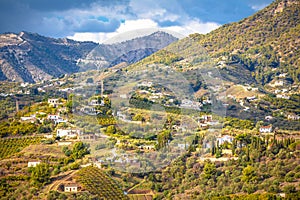 Frigiliana background mountain landscape villas view