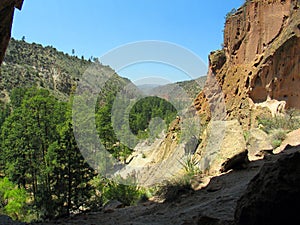 Frijoles Canyon in Bandelier National Monument