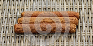 frikandel, a traditional Dutch snack, a sort of minced meat hot dog