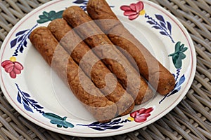 frikandel, a traditional Dutch snack, a sort of minced meat hot dog