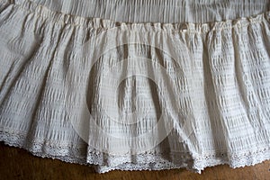 Frill with lace on the edge of skirt