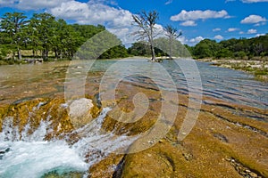 Frio River Erosion Channels and Waterfall Rapid Tropical Texas