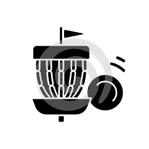 Frisbee golf black glyph icon