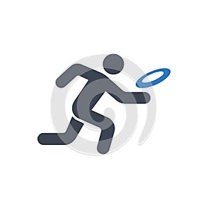 Frisbee Player Action Icon