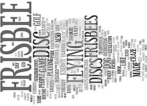 Frisbees Word Cloud Concept