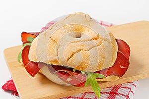 Friselle bread with smoked beef