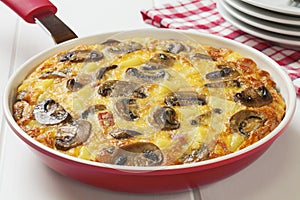 Frittata with Bacon and Mushrooms