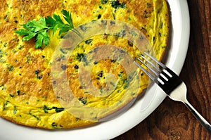 Frittata - italian omelette with parsley and parmesan