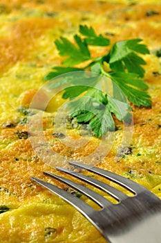 Frittata - italian omelette with parsley and parmesan