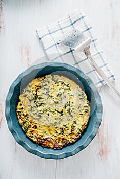 Frittata of zucchini and onions