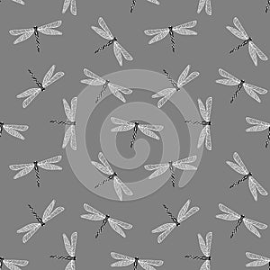 Frivolous print with dragonfly