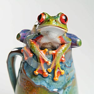Frog on Artistic Vessel