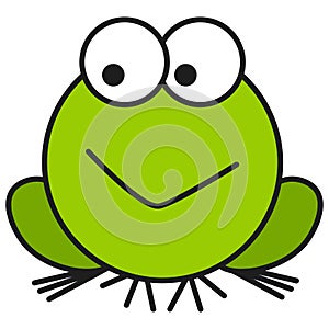 Frog in cartoon style