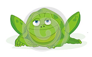 Frog cartoon vector illustration photo