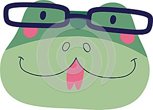 Frog Face With Glasses