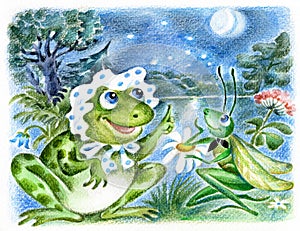 Frog and grasshopper