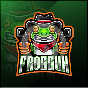 Frog gun esport logo design