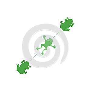 Frog icon. jump Frog vector sign symbol on white background. Frog illustation