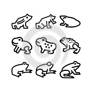 frog icon or logo isolated sign symbol vector illustration