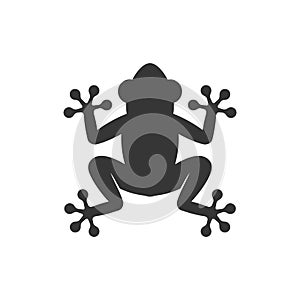 Frog Icon Logo on White Background. Vector