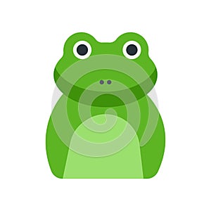 Frog icon vector sign and symbol isolated on white background, F