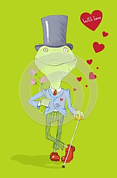 Frog with love
