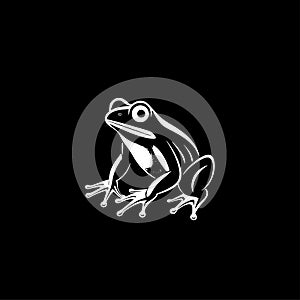 Frog - minimalist and simple silhouette - vector illustration