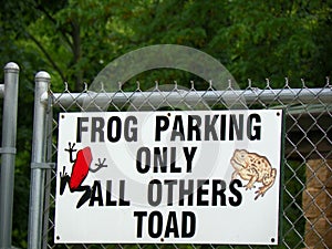 Frog Parking Only All Others Toad