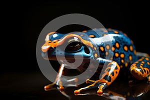 Frog poison colorful closeup. Generate Ai