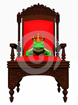 Frog prince in chair