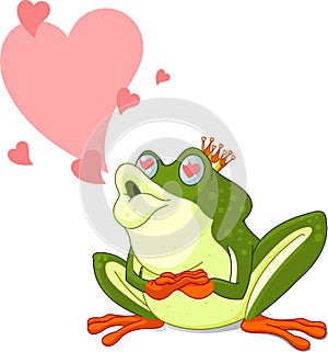 Frog Prince waiting to be kissed