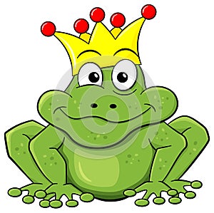 Frog prince waiting to be kissed