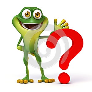 Frog with question mark