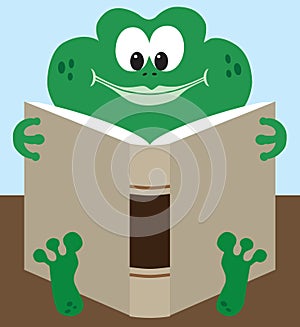 Frog Reading Book