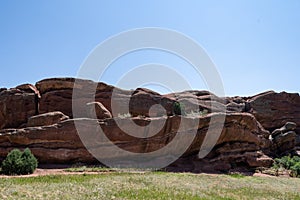 Frog Rock in Red Rocks Park and amphitheater in Morrison Colorado