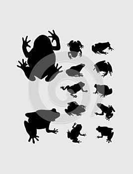 Frog Set Silhouette