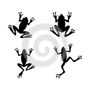 frog silhouette set