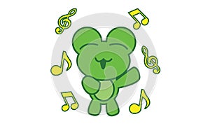 Frog singing