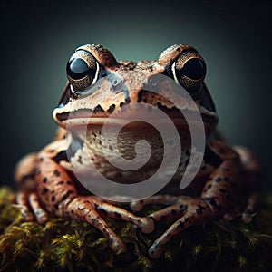 A frog with striking eyes