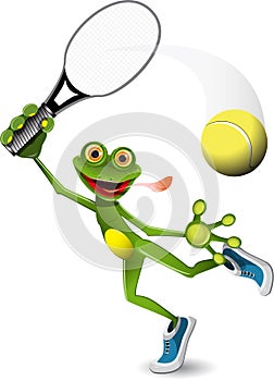 Frog tennis player