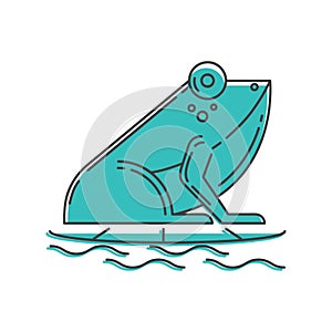 frog. Vector illustration decorative design