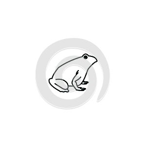 Frog. Vector illustration decorative design