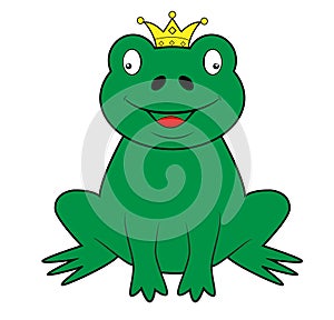 Frog wearing a crown