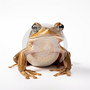 Frog on white background. A beautiful illustration of an amphibian.